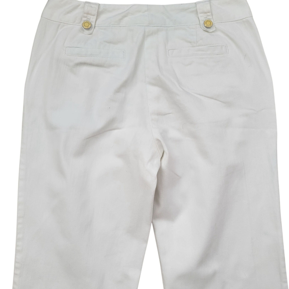 Talbots Women's Flare Wide-Leg White Pants Size 6 Waist 30" Inseam 31.5" - Picture 7 of 9